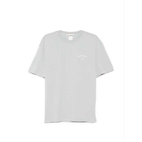 イレブンティ メンズ プルオーバー トップス Logo-print t-shirt Grey