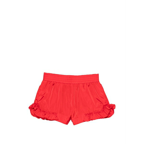 シモーネ・ロシャ レディース カジュアルパンツ ボトムス Ruffled mini shorts Red|asty