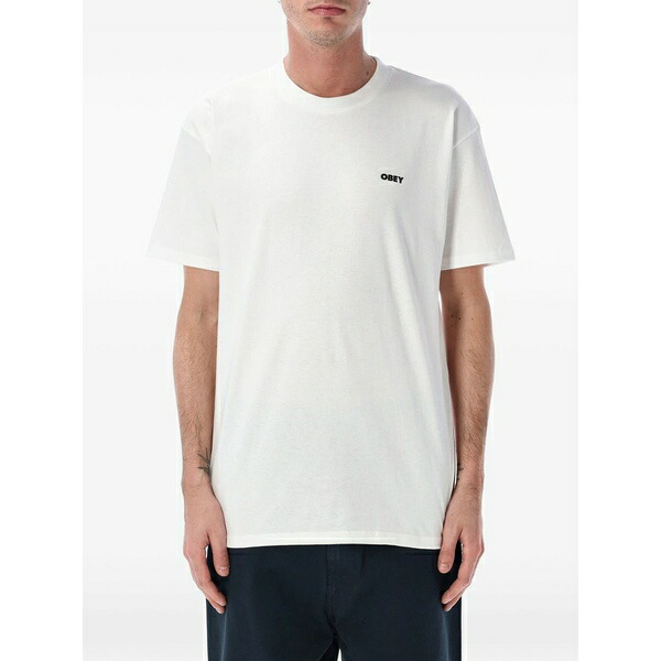 オベイ メンズ Tシャツ トップス Nouveau t-shirt White|asty