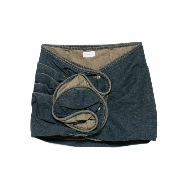 マグダ・ブトリム レディース スコート ボトムス Floral-appliqu?? denim mini skirt Blue