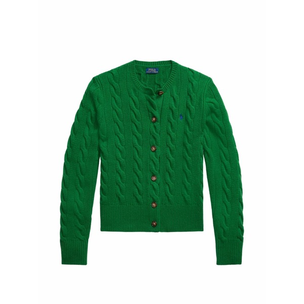 ラルフローレン レディース カーディガン アウター Cable-knit cardigan Green｜asty