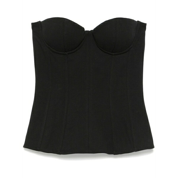ヴェトモン レディース カットソー トップス Molleton corset Black｜asty