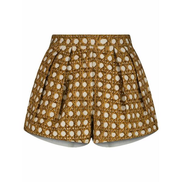 ジャンバティスタ ヴァリ レディース カジュアルパンツ ボトムス Vienna straw pleated shorts Brown｜asty