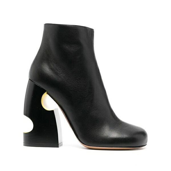 象牙色 レディース ブーツ シューズ Meteor block boots Black
