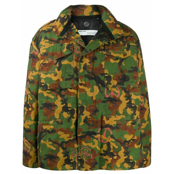 オフホワイト メンズ ジャケット＆ブルゾン アウター Camouflage padded field jacket Multicolour｜asty 109,890円