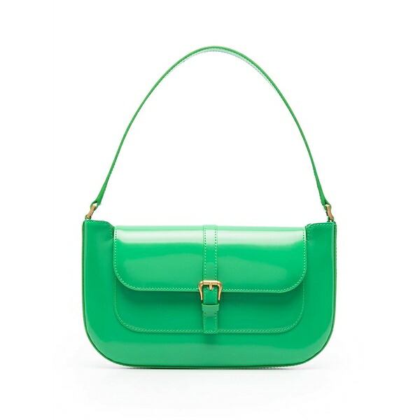 バイ毛皮 レディース ショルダーバッグ 御徒面子 Miranda leather shoulder bag Green
