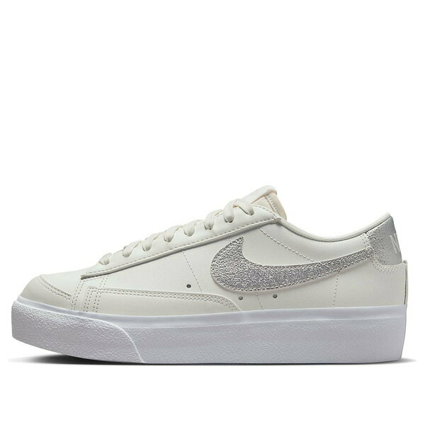 Nike ナイキ レディース スニーカー 【(WMNS) Nike Blazer low Platform 'Summit White Sail White Metallic Silver' DQ7571-101】 サイズ US_7(24.0cm)|asty