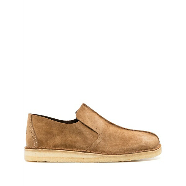 クラークス メンズ スリッポン・ローファー シューズ Desert mosier suede loafers Brown