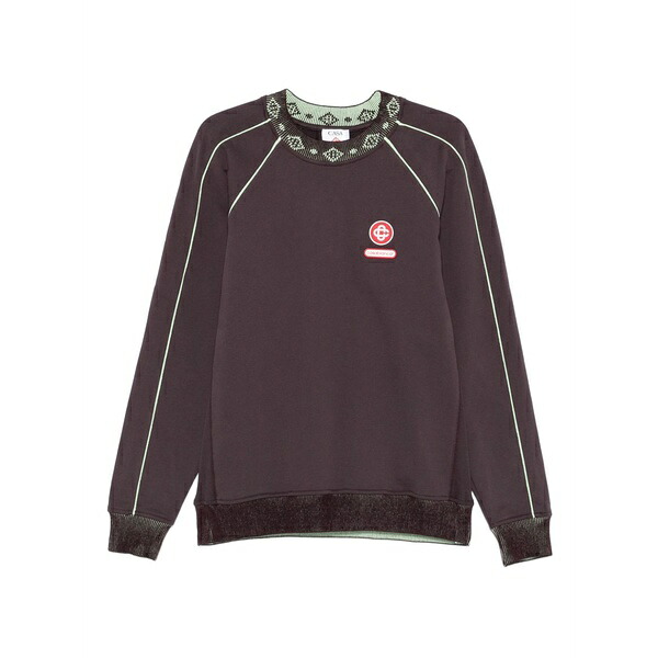 カサブランカ メンズ パーカー・スウェットシャツ アウター Logo-trim sweatshirt Purple トップス-パーカー-メンズファッション