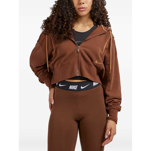 ナイキ レディース パーカー・スウェットシャツ アウター Full-zip fleece hoodie Brown