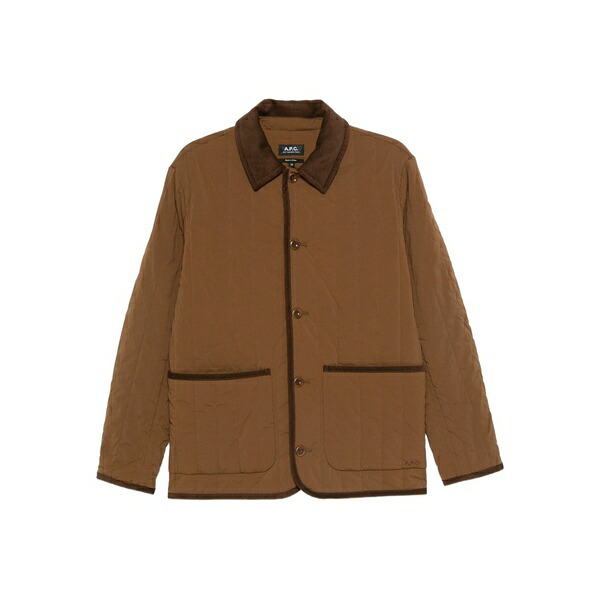 アーペーセー レディース ジャケット＆ブルゾン アウター Quilted-pattern jacket Brown｜asty