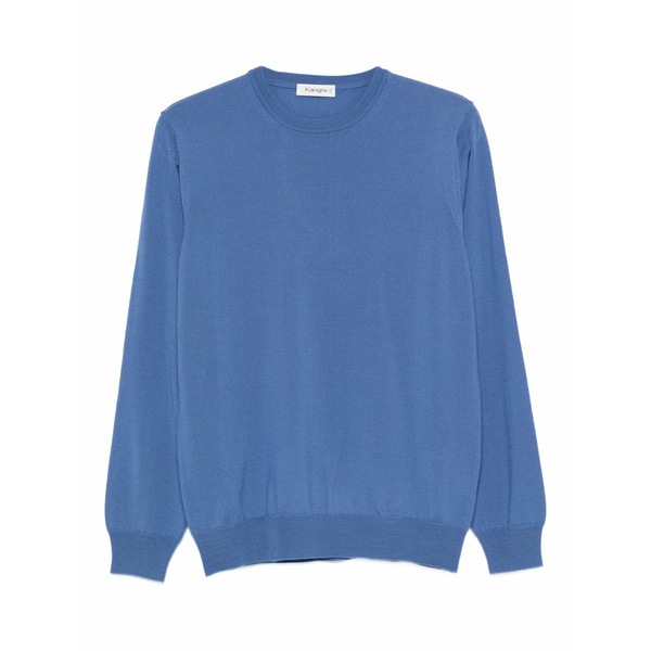 カングラ  メンズ 編み物\u0026プルオーバー アウター Crew-neck sweater Blue