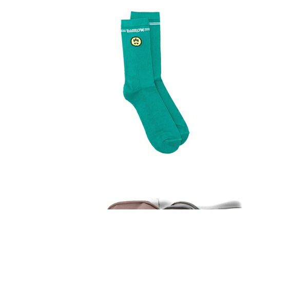 バロウ レディース ソックス アンダー御召しもの Smiley socks Green