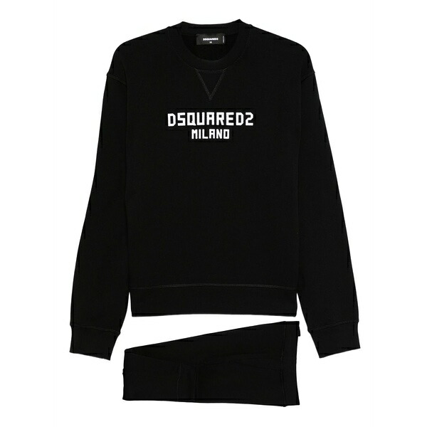 ディースクエアード レディース ニット&セーター アウター Logo-print track suit Black｜asty