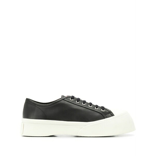 マルニ メンズ スニーカー シューズ Pablo leather flatform sneakers Black
