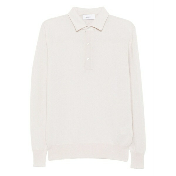 ラルディーニ メンズ ポロシャツ トップス Logo embroidered polo Neutrals｜asty