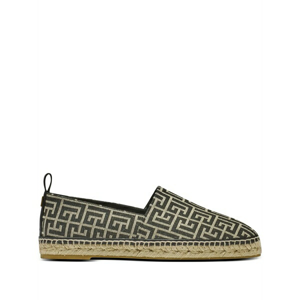 バルマン メンズ サンダル シューズ Monogram-jacquard espadrilles Black