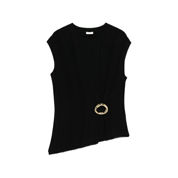 ジョセフ レディース カットソー トップス Kenit asymmetric-hem top Black｜asty