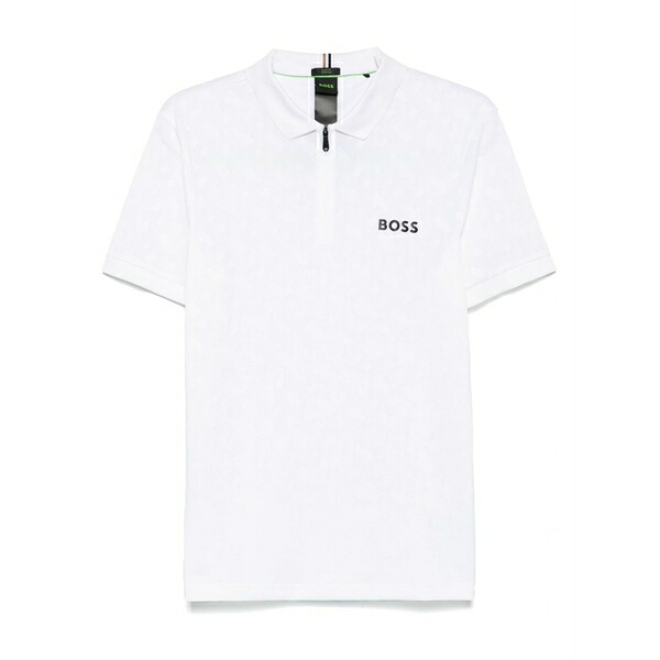 元締め メンズ スポーツシャツ トップス Monogram-jacquard polo shirt  White メンズファッション-ポロシャツ-トップス