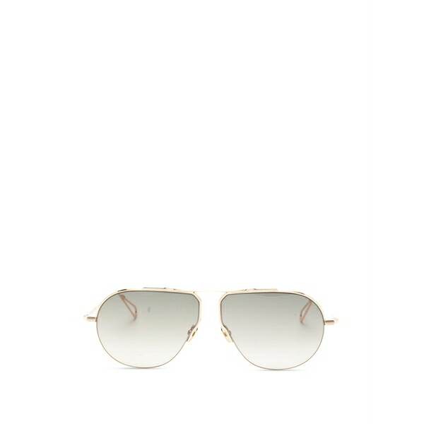 アレム メンズ サングラス・アイウェア アクセサリー Laplace pilot-frame sunglasses Gold|asty