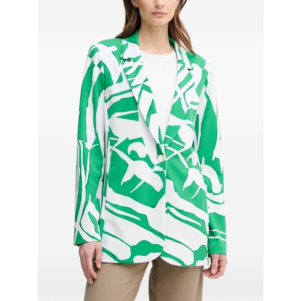 ジョセフリブコフ レディース 上衣＆上衣 アウター Patterned single-breasted blazer Green
