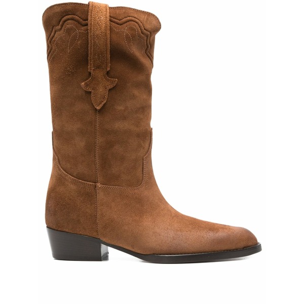 パリテキサス レディース ブーツ シューズ 40mm hilda suede boots Brown｜asty