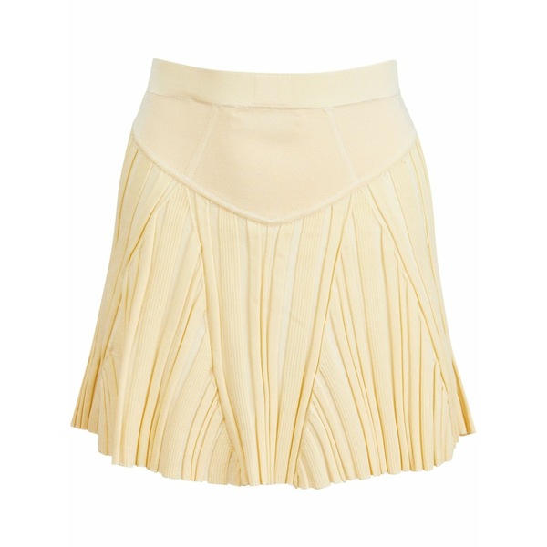 フレーデュマール レディース スカート ボトムス Ribbed mini skirt Neutrals|asty
