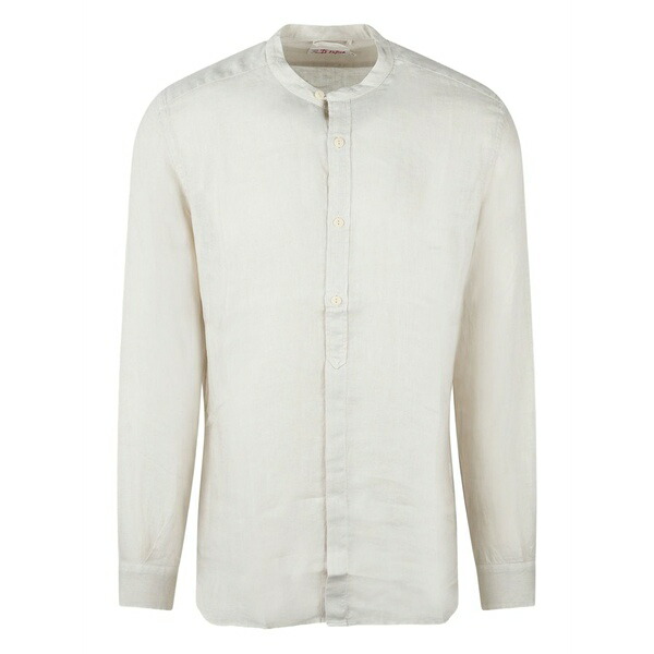 エムシーツーセイントバース メンズ プルオーバー トップス Mandarin-collar shirt White