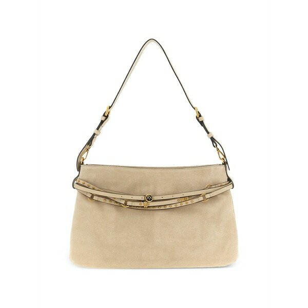 ピンコ レディース ショルダーバッグ バッグ Stud-belt shoulder bag Neutrals|asty
