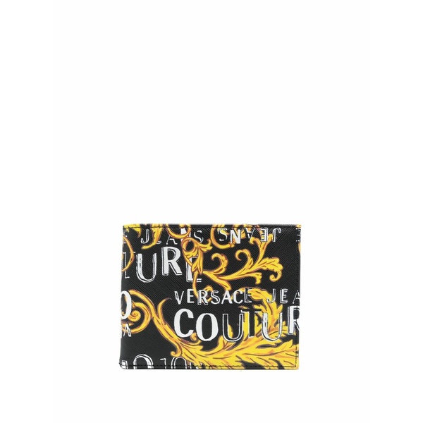 呼びりん探し回る メンズ 札入れ 付属物 Baroque logo-print leather wallet Black バッグ・小物・ブランド雑貨-財布・ケース