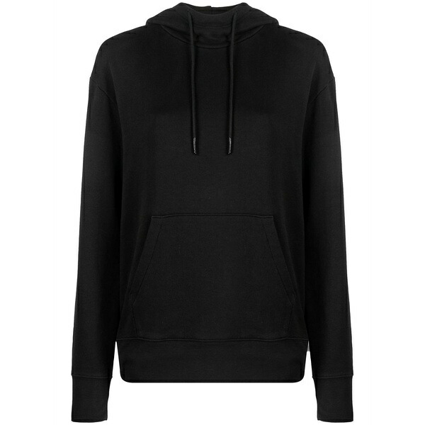 ヴィンス レディース パーカー・スウェットシャツ アウター Drawstring pullover hoodie Black