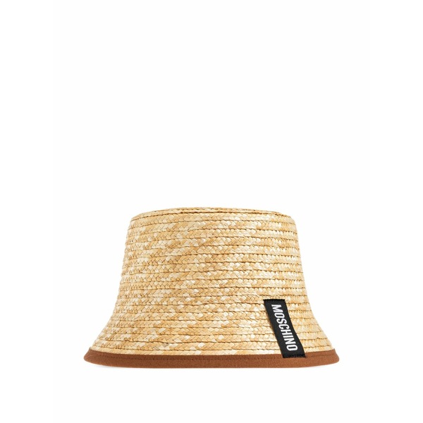 モスキーノ メンズ 帽子 アクセサリー Straw trim hat Neutrals