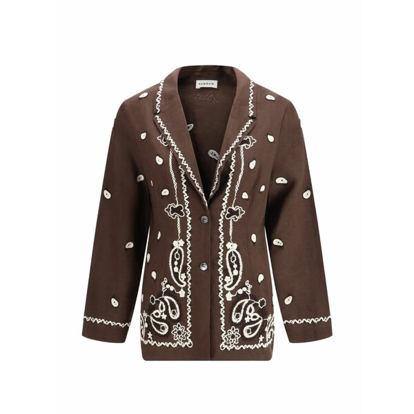 パロッシュ レディース 上衣＆上衣 アウター Paisley-embellished jacket Brown