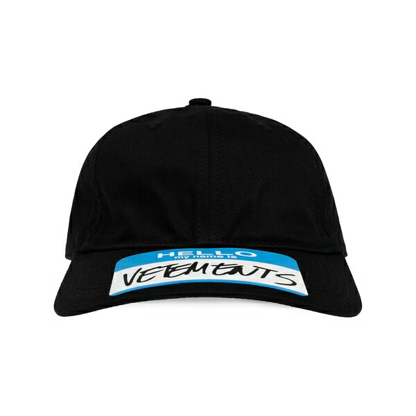 ヴェトモン レディース 帽子 アクセサリー Logo-patch cap Black|asty