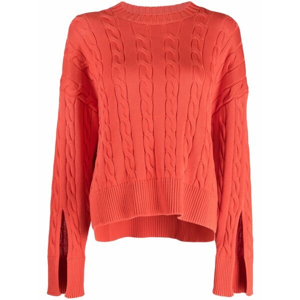 バリー レディース 編み物\u0026スウェーター アウター Cable-knit cotton jumper Orange