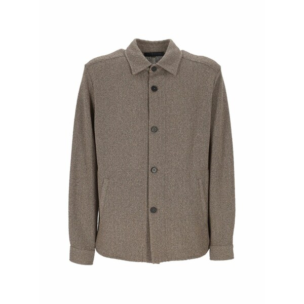 ハリスワーフロンドン メンズ ジャケット＆ブルゾン アウター Buttoned overshirt Brown｜asty