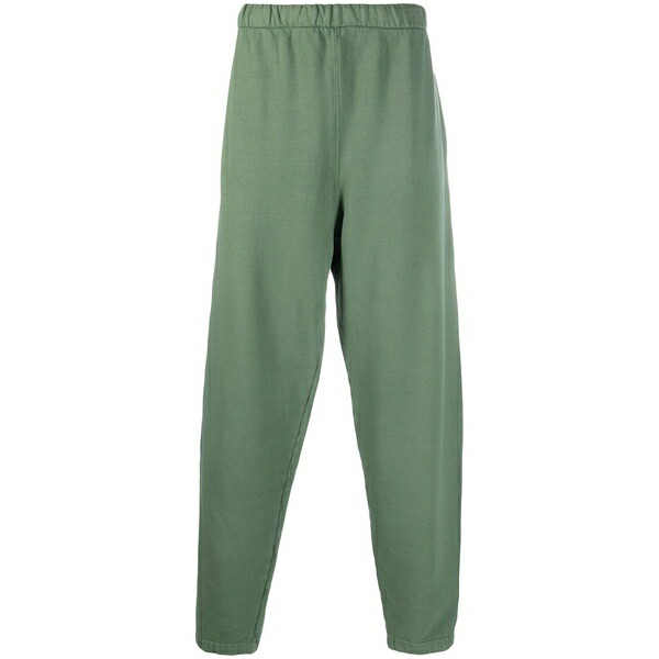 エアル メンズ カジュアルパンツ ボトムス Elasticated-waist cotton trousers Green｜asty