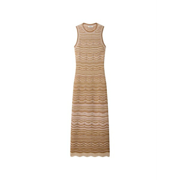 サンドロ レディース ワンピース トップス Sleeveless midi dress Neutrals|asty
