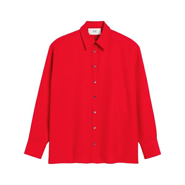アミ メンズ シャツ トップス Rear-slit shirt Red｜asty 85,690円