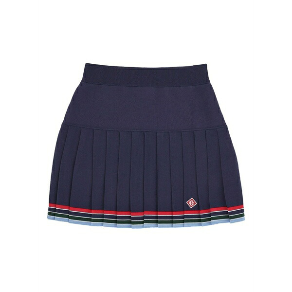 カサブランカ レディース スコート ボトムス Pleated mini skirt  Blue スカート-レディースファッション-ボトムス