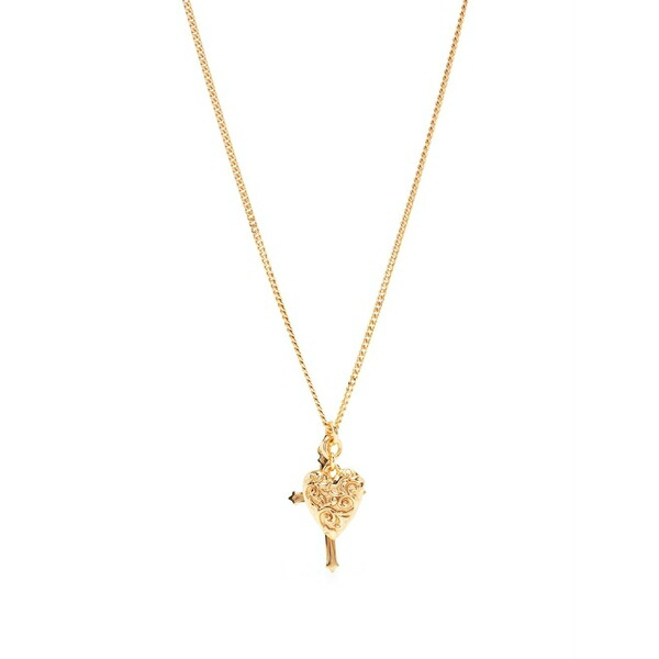 エマニュエレ ビコッキ メンズ 首飾り・チョー鉄道車両 佩び物 Gold cross and arabesque heart pendant Gold