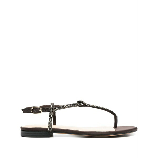 ツインセット レディース サンダル シューズ Beaded sandals Brown|asty