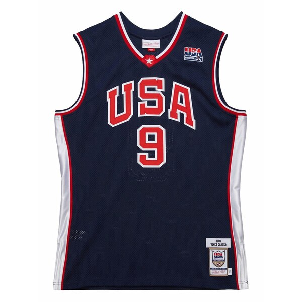 ミッチェル\u0026ネス メンズ ティーシャツ トップス Nba usa 2000 vince carter t-shirt Blue Tシャツ・カットソー-メンズファッション-トップス