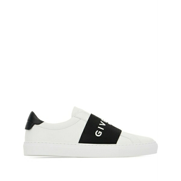 ジバンシー レディース スリッポン・ローファー シューズ Strap-detail leather sneakers White