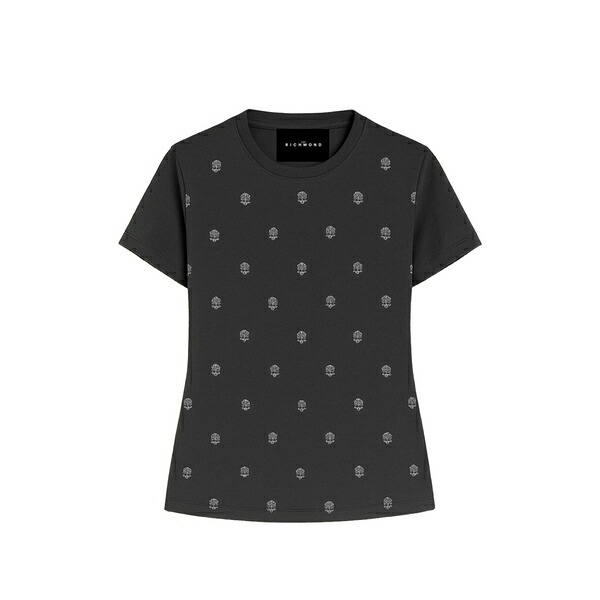 ジョン リッチモンド レディース Tシャツ トップス Short-sleeved t-shirt Black｜asty