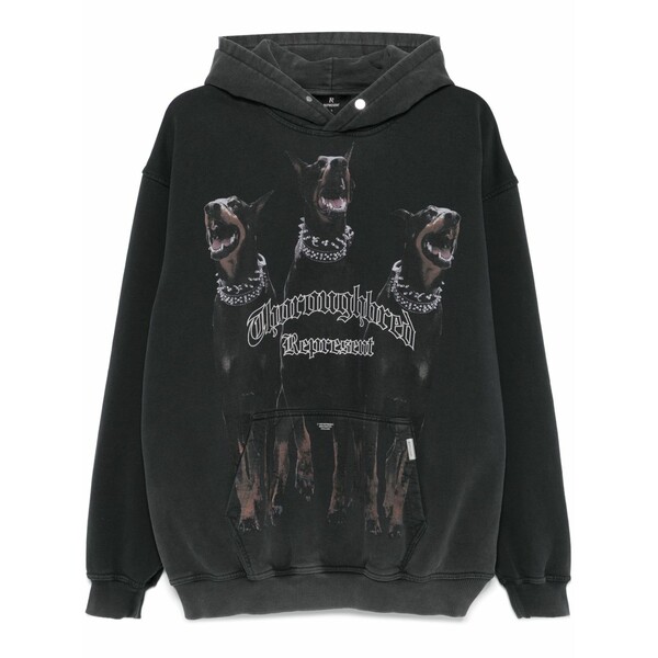 リプレゼント メンズ パーカー・スウェットシャツ アウター Thoroughbred hoodie Black｜asty