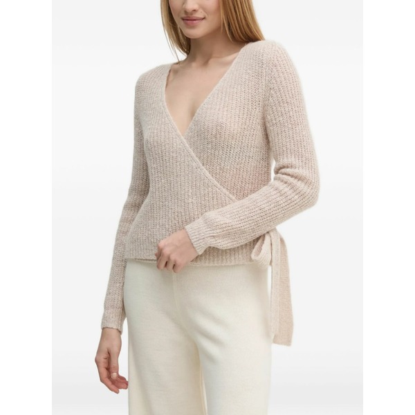 ウイ レディース ジレー アウター Wrap tie cardigan Neutrals