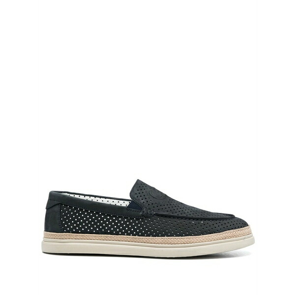 カサディ メンズ サンダル シューズ Nabuk perforated-leather espadrilles Blue