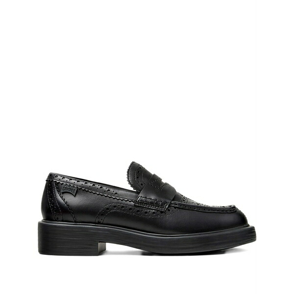 カンペール レディース スリッポン・ローファー シューズ Smooth leather brogue loafers Black