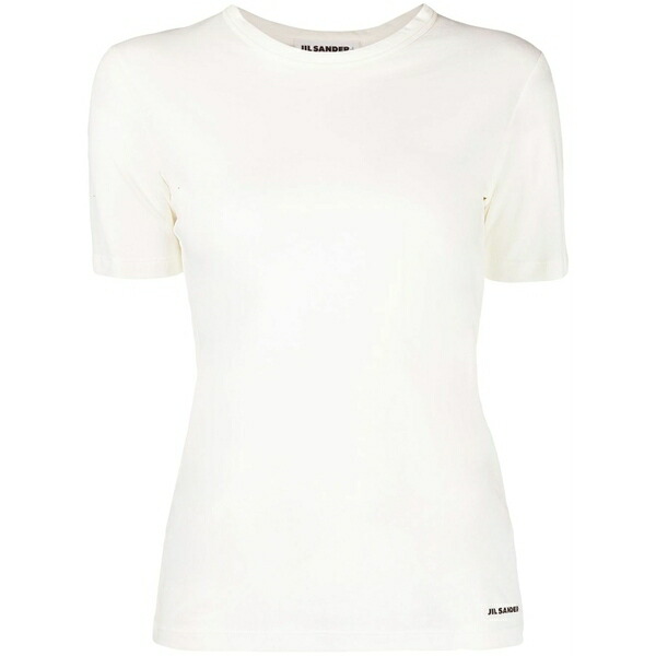ジル・サンダー レディース Tシャツ トップス Round-neck short-sleeve t-shirt White|asty